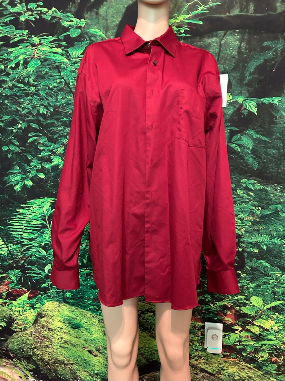 Men's Long Sleeve Dress Shirt - Deep Red